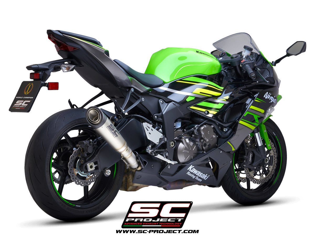 【国内在庫】 SC-PROJECT - S1 スリップオンサイレンサー & フルチタンリンクパイプ (消音バッフル付属 / 純正キャタライザー対応) NINJA ZX-6R 636 '19-26 SCプロジェクト サイレンサー