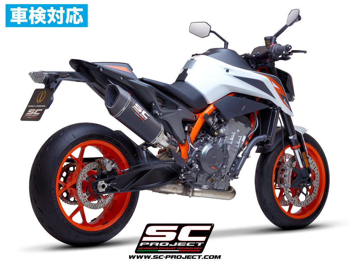【国内在庫】 SC-PROJECT - SC1-R スリップオンサイレンサー (公道走行可 / ユーロ5対応 / 純正キャタライザー対応) 890 DUKE '20-23 SCプロジェクト ケーティーエム サイレンサー 車検対応｜iMotorcycle Japan 店