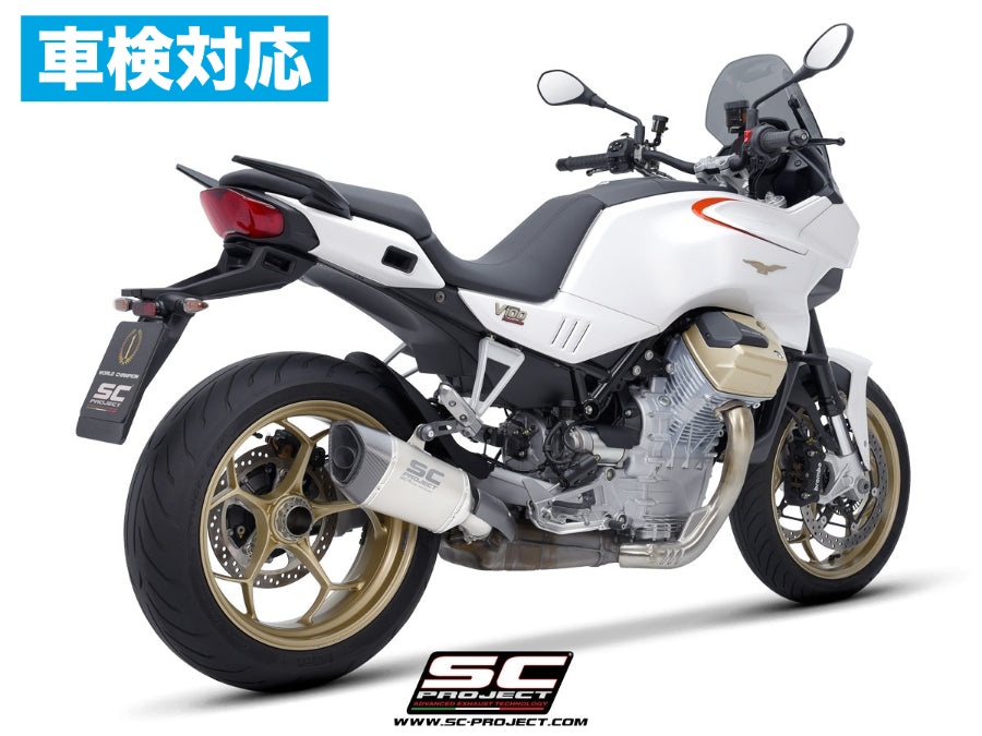 【正規輸入代理店】 SC-PROJECT - SC1-R スリップオンサイレンサー (公道走行可 / ユーロ5対応 / 純正キャタライザー対応) V100 MANDELLO '23-26 SCプロジェクト モトグッツィ サイレンサー 車検対応