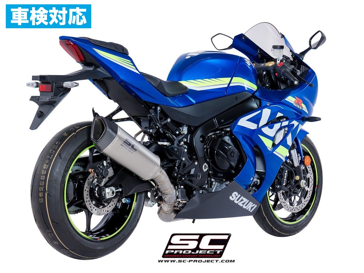 【国内在庫】 SC-PROJECT - SC1-R スリップオンサイレンサー & フルチタンリンクパイプ (公道走行可 / ユーロ4対応 / 純正キャタライザー対応) GSX-R1000 / R '17-22 サイレンサー 車検対応