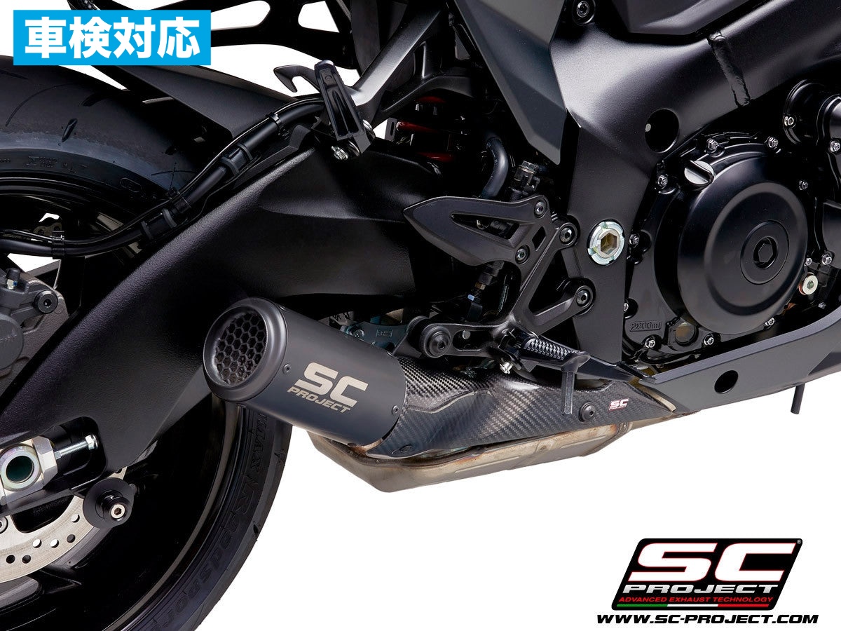 【正規輸入代理店】 SC-PROJECT - CR-T スリップオンサイレンサー "ブラックエディション" (公道走行可 / ユーロ4対応 / 純正キャタライザー対応) GSX-S 1000 / F '17-20 サイレンサー 車検対応|iMotorcycle Japan 店