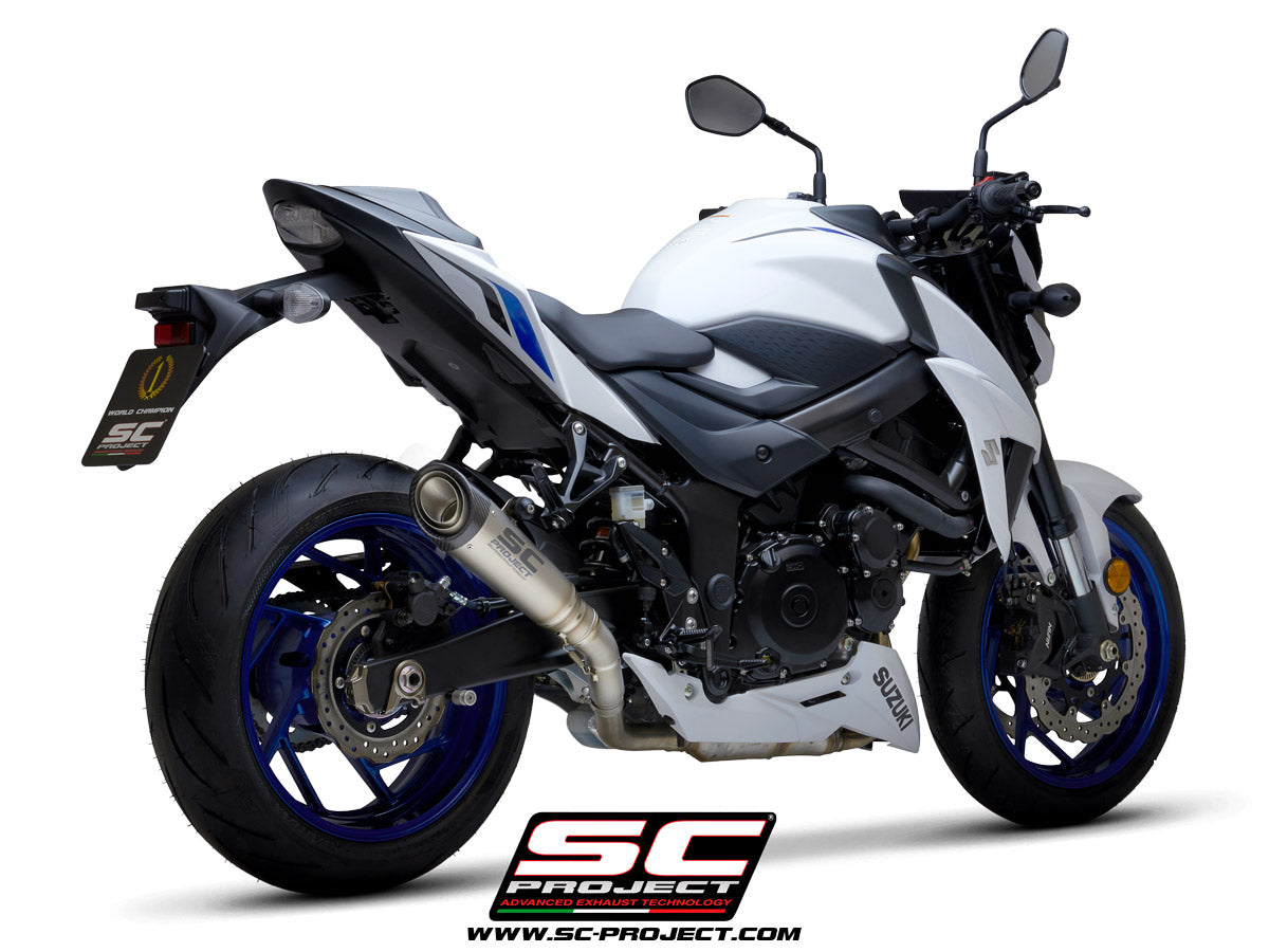 【国内在庫】 SC-PROJECT - S1 スリップオンサイレンサー & フルチタンリンクパイプ (消音バッフル付属 / 純正キャタライザー対応) GSX-S 750 '17-21 SCプロジェクト スズキ サイレンサー