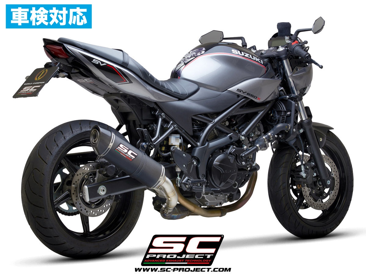 【国内在庫】 SC-PROJECT - オーバル スリップオンサイレンサー (公道走行可 / ユーロ4対応 / 純正キャタライザー対応) SV650 '16-20 SCプロジェクト スズキ サイレンサー 車検対応｜iMotorcycle Japan 店