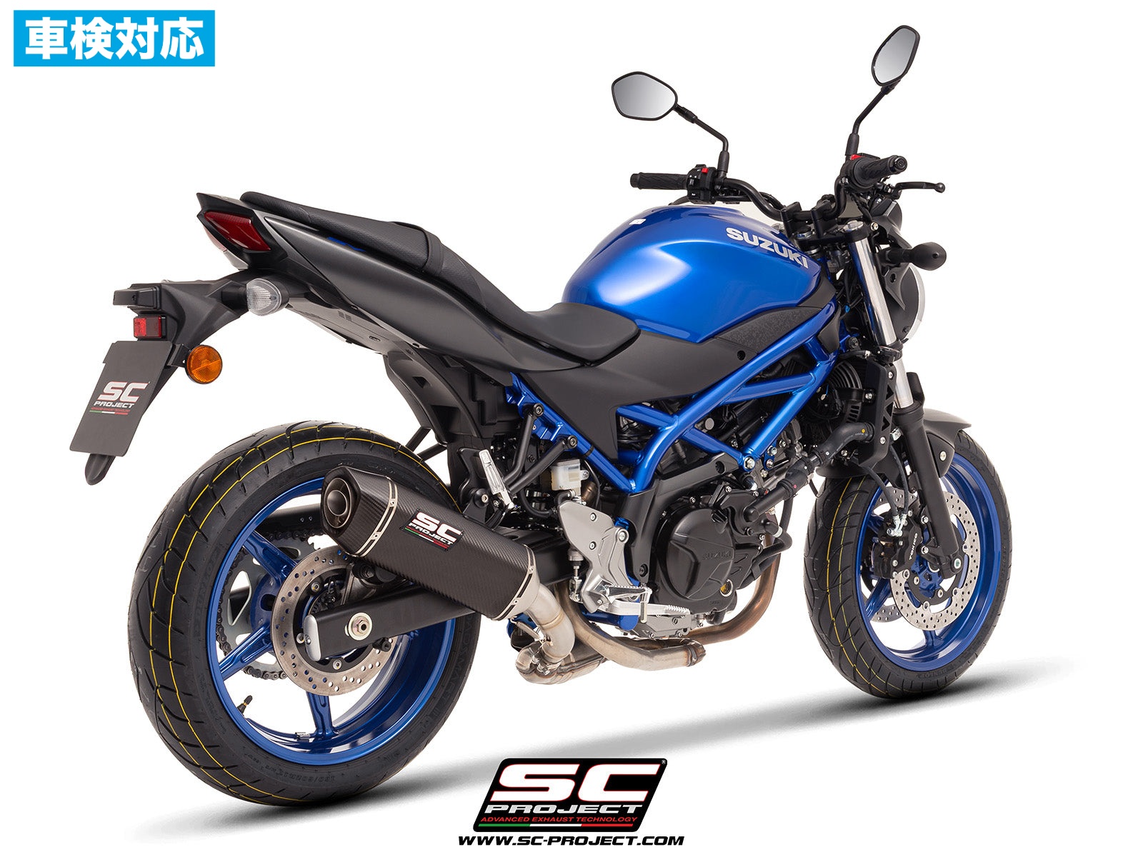 【国内在庫】 SC-PROJECT - SC1-S スリップオンサイレンサー (公道走行可 / ユーロ5対応 / 純正キャタライザー対応) SV650 '21-25 SCプロジェクト スズキ サイレンサー 車検対応