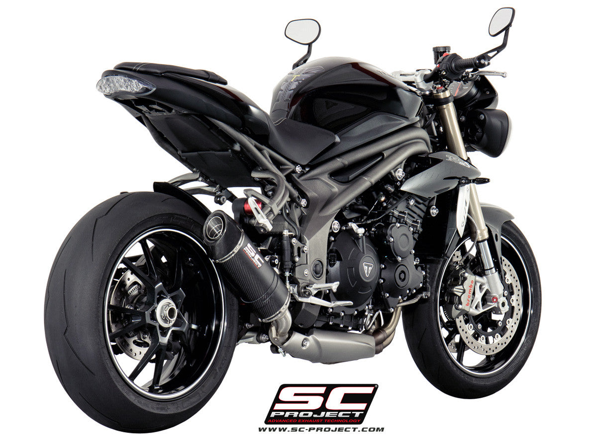 【正規輸入代理店】 SC-PROJECT - オーバル スリップオンサイレンサー "ローポジション" (消音バッフル付属) SPEED TRIPLE 1050 S / R '16-17 SCプロジェクト トライアンフ サイレンサー|iMotorcycle Japan 店