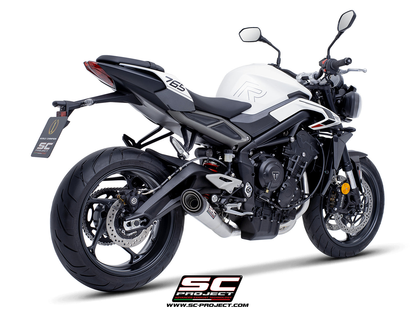 【正規輸入代理店】 SC-PROJECT - フルエキゾーストシステム 3-1 ＆ S1 サイレンサー (消音バッフル付属) STREET TRIPLE 765 R / RS '25-26 SCプロジェクト トライアンフ サイレンサー