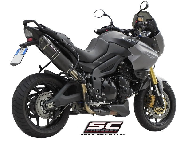 【正規輸入代理店】 SC-PROJECT - オーバル スリップオンサイレンサー "ハイポジション" (消音バッフル付属) TIGER 1050 '07-12 SCプロジェクト トライアンフ タイガー1050 サイレンサー｜iMotorcycle Japan 店