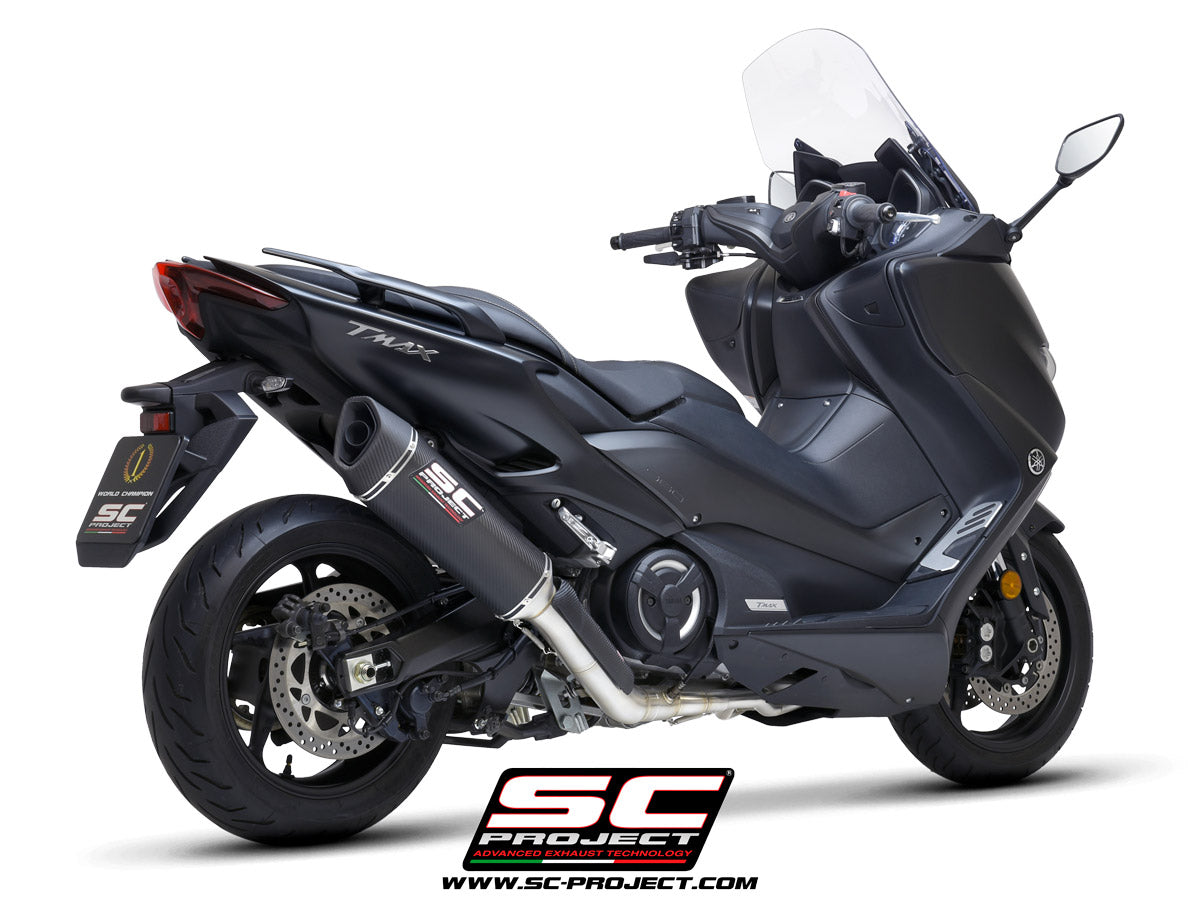 【正規輸入代理店】 SC-PROJECT - フルエキゾーストシステム 2-1 & SC1-R サイレンサー (ユーロ5対応 / 消音バッフル付属) TMAX 560 '20-21 SCプロジェクト ヤマハ サイレンサー|iMotorcycle Japan 店