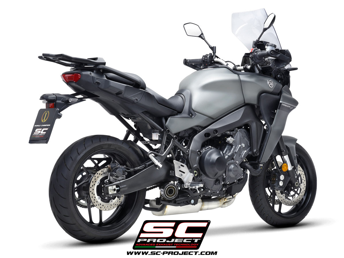 【正規輸入代理店】 SC-PROJECT - フルエキゾーストシステム 3-1 & S1 サイレンサー (ユーロ5対応 / 消音バッフル付属 / レーシング仕様変更可) TRACER 9 / GT '21-24 サイレンサー