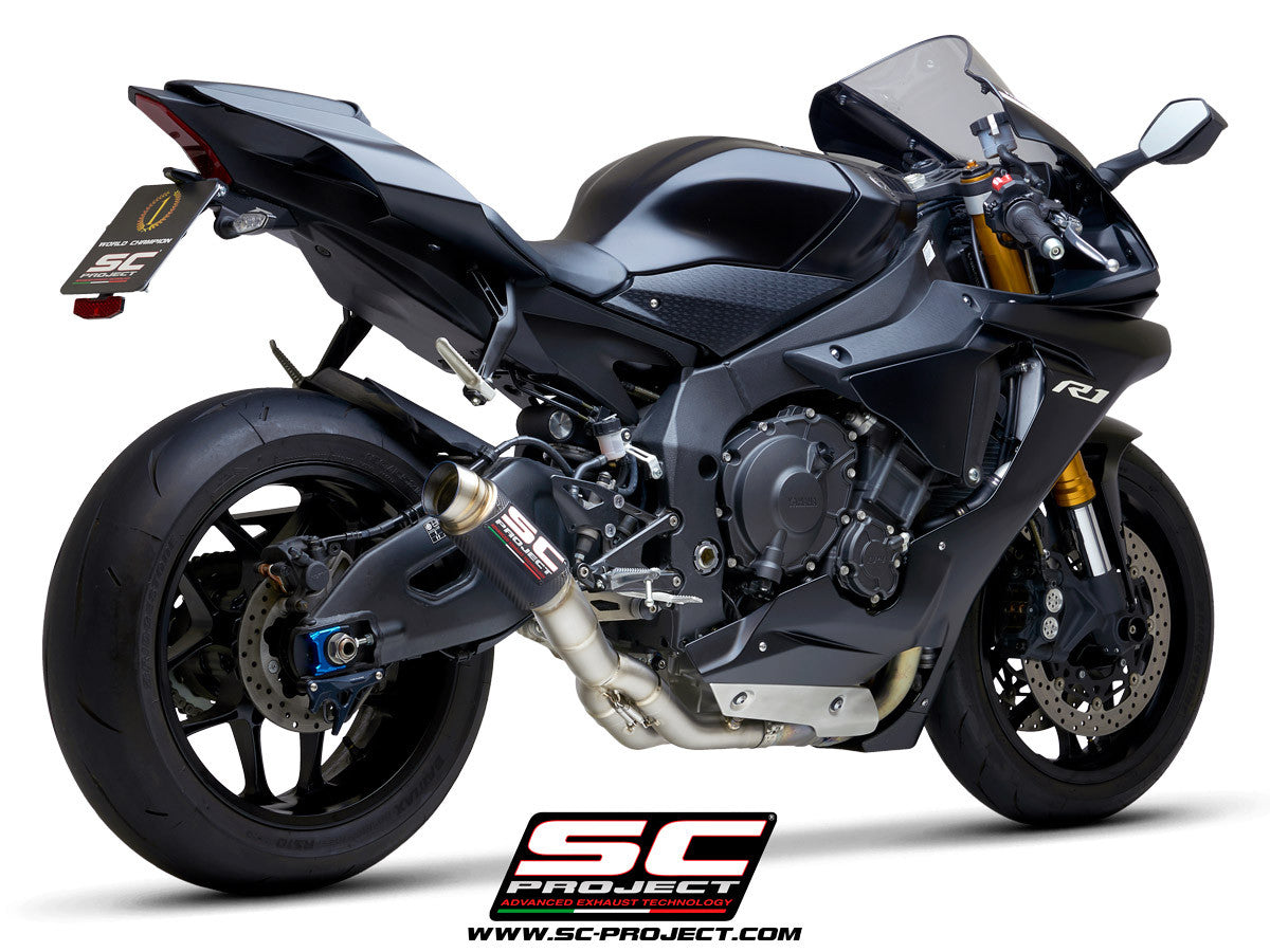 【正規輸入代理店】 SC-PROJECT - GP70-R スリップオンサイレンサー & 2-1 フルチタン キャタライザーキャンセルパイプ YZF-R1 / R1M '15-25 / RACE BASE '26 SCプロジェクト ヤマハ サイレンサー｜iMotorcycle Japan 店