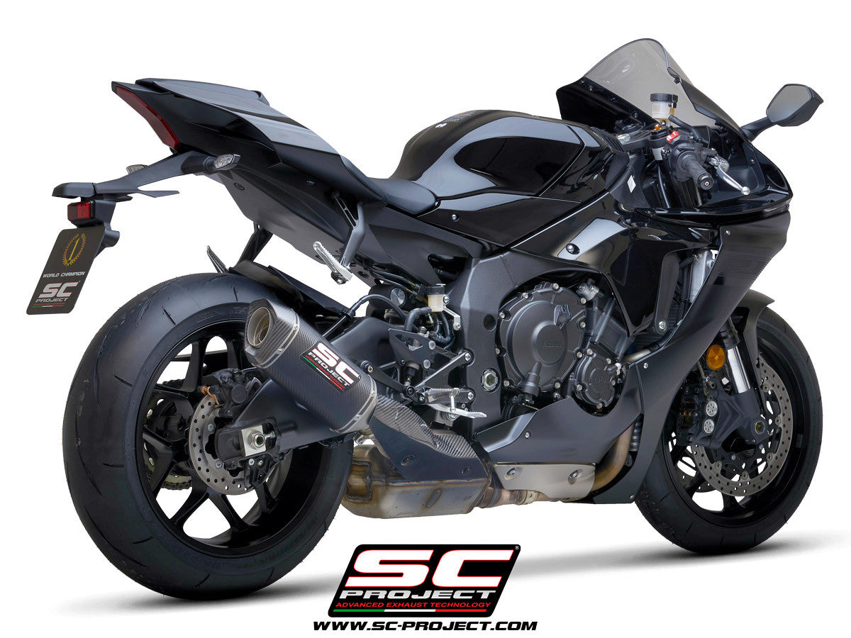 【国内在庫】 SC-PROJECT - SC1-S スリップオンサイレンサー (消音バッフル付属 / 純正キャタライザー対応) YZF-R1 / R1M '15-16 SCプロジェクト ヤマハ サイレンサー｜iMotorcycle Japan 店