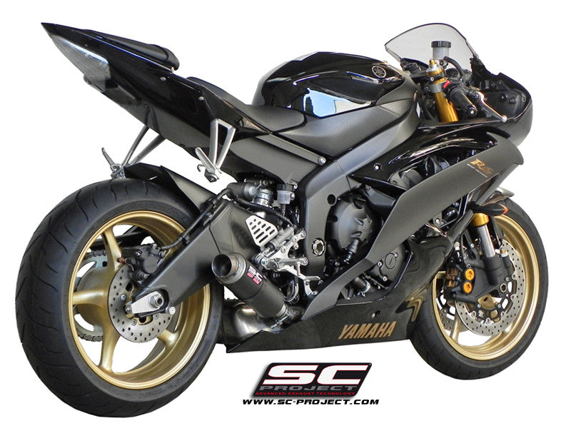 【正規輸入代理店】 SC-PROJECT - GP-M2 スリップオンサイレンサー ″ローポジション″ (消音バッフル付属 / 純正キャタライザー対応) YZF-R6 '06-16 SCプロジェクト ヤマハ サイレンサー