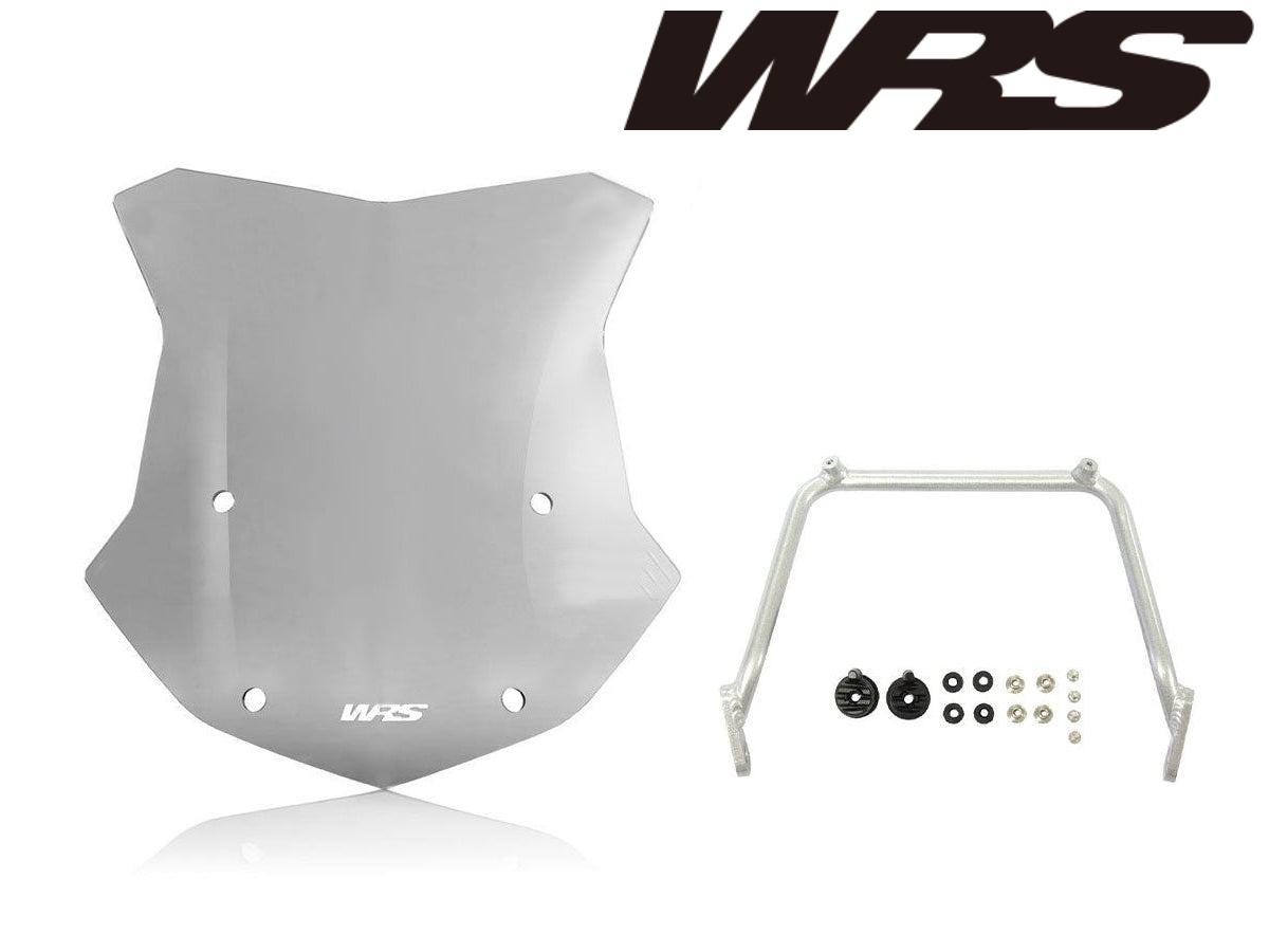 【正規輸入代理店】 WRS - LEDヘッドライト装着車両専用 ウインドスクリーン (スポーツEVOタイプ) & 専用サポートフレーム R 1200 GS '04-12 シールド ウィンドシールド ウィンドガード 風防