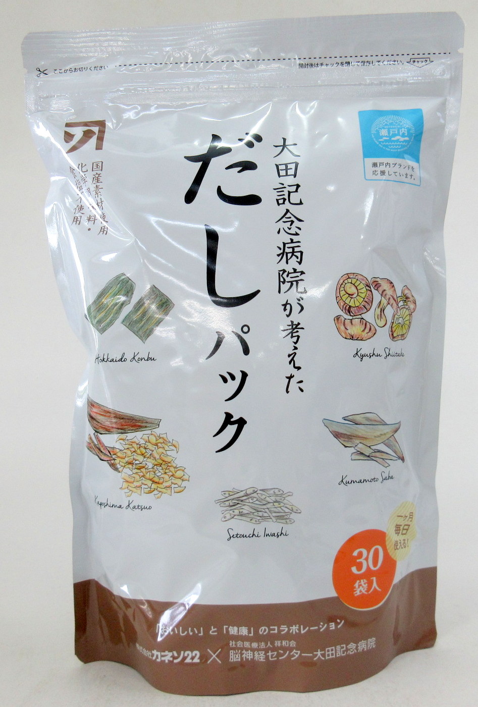 大田記念病院 が考えた だしパック 10ｇ×30P×6個 【北海道は5個で発送】広島県 カネソ22 大田記念病院 だしパック 無添加だしパック 無塩だしパック 大田記念病院だしパック 大田病院 だしパック