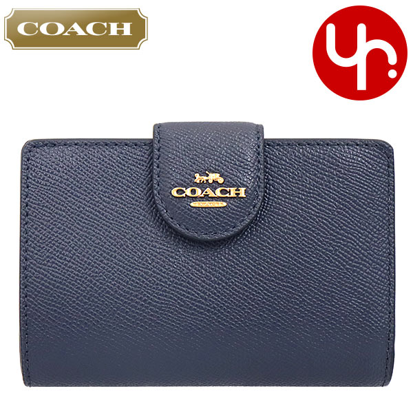 湊 COACH 財布 COACH コーチ 2つ折り財布 シグネチャー ジャカード CU987 IMX1X
