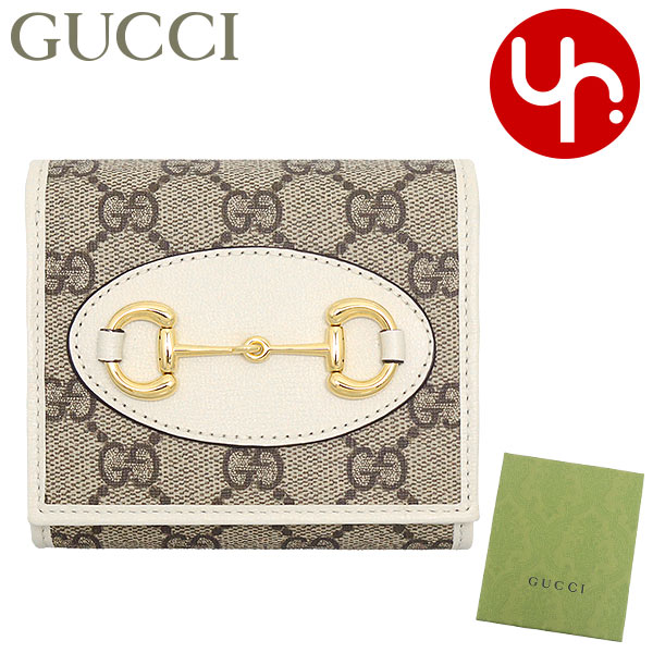グッチ GUCCI シマ GG柄　財布 二つ折り Wホック 白 ホワイト チェーン グッチ ダブルG カードケース ミニウォレット 536453