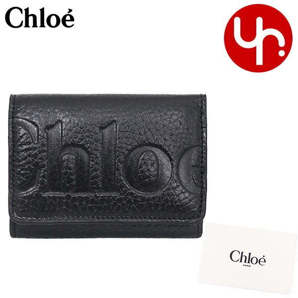 Chloe正規品/関税送料込み SENSE ロゴ 半財布 関税送料込》Chloe Chloe Sense leather card holder 財布・小物
