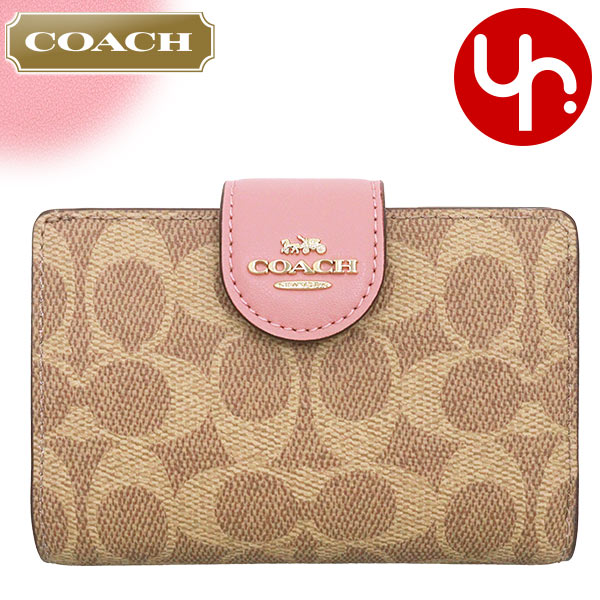 キルティングレザー COACH◆ミディアム コーナー ジップ CM997 ミディアム コーナー ジップ ウォレット ミニ財布(二つ折り&三