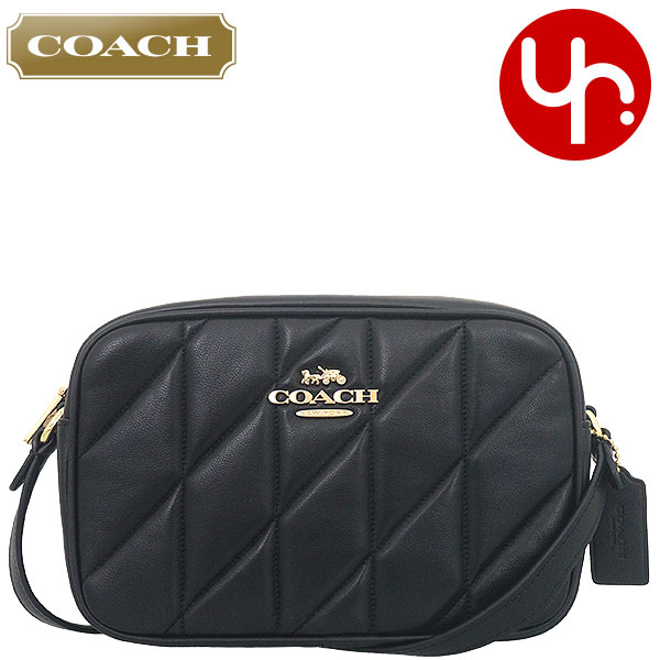 【美品】コーチ ショルダーバッグ リニア パフィー キルティング レザー 黒 中古・古着通販】COACH (コーチ) パフィー リニア キルティング