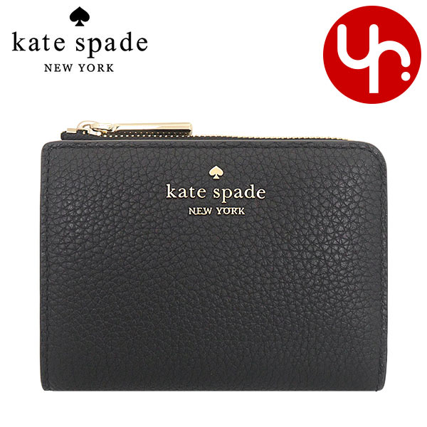 【極美品】kate spade 二つ折り財布 ブラック キルティング la-blossoms_kg424-001