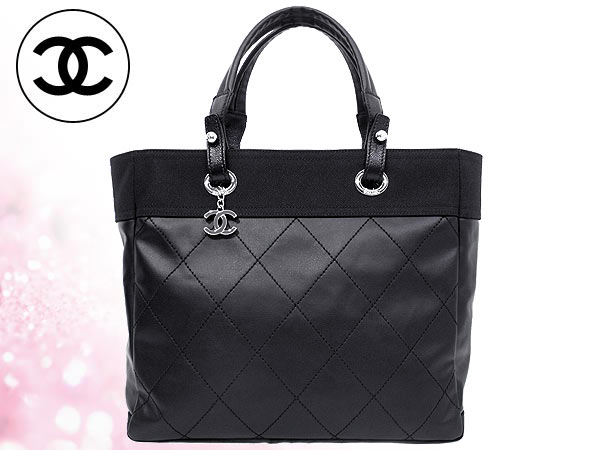 Import Collection Chanel Bags Tote Bag A34209 Black Chanel Bags Tote Bag A34209 Black パリビアリッツ Mm Coated Canvas Women S Casual For Commuting