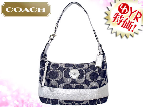 Import Collection And Writing Coach Reviews Denim Bag And Writing Coach Reviews Denim Bag Shoulder F17434 Silver Signature Stripe Hobo Outlet Product Las Back