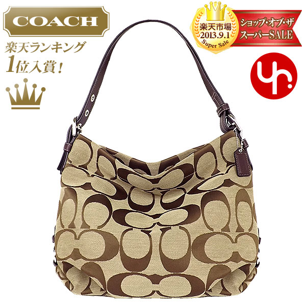 楽天市場 コーチ Coach レビューを書くと送料無料 バッグ ショルダーバッグ F カーキ マホガニー 24cm シグネチャー ダッフル アウトレット品激安 レディース ブランド セール 通販 Sale 斜めがけ 15 Yr限定価格 バック インポートコレクションｙｒ