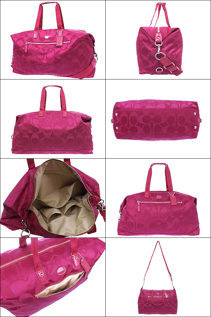 And Writing Coach Reviews Bag F77469 Fuchsia Getaway Signature Na Iroon Travel Duffle Outlet Products Women S