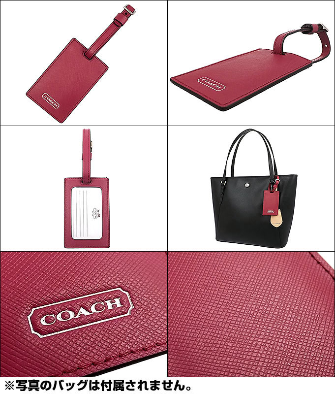 coach leather luggage tags