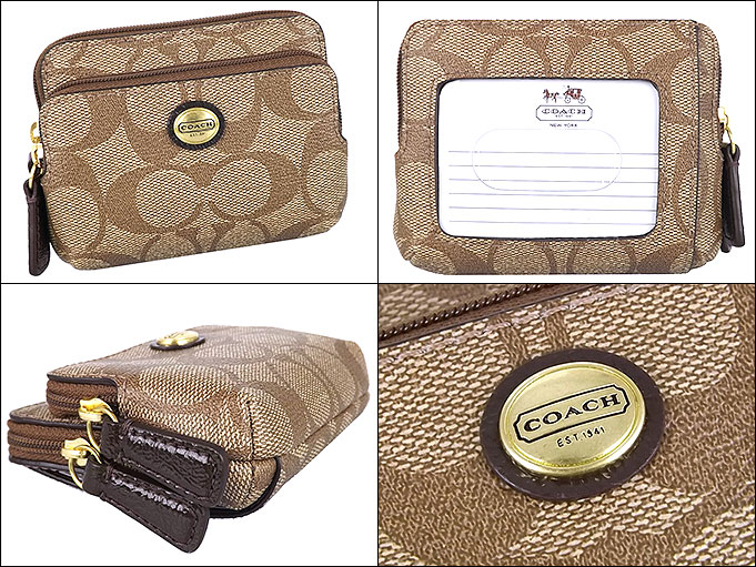 import-collection: Khaki COACH purse coach ★ (coin) F68656 × zip coin wallet outlet goods double ...