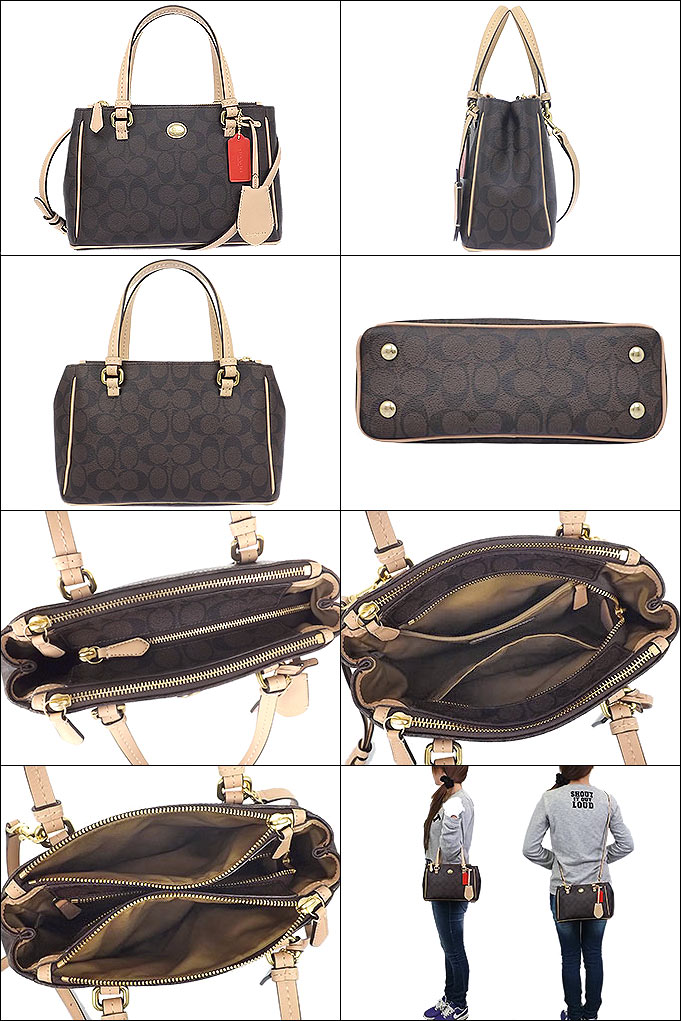 import-collection: And writing coach COACH ★ reviews! Bags (handbags) F33752 Brown × Tan Peyton ...