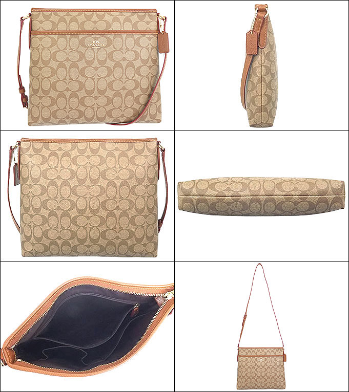 I Divide Shoulder Bag Rakuten Card At Coach F34938 Khaki X Saddle Special Luxury Signature File Outlet Article