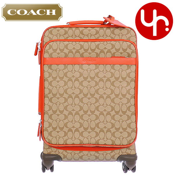 Import Collection Coach Bag Carry F77611 Khaki Coach Bag Carry F77611 Khaki C Signature Coated Canvas Saffiano Leather Trim 22 Inch Wheel Along Carrying Case Products At Outlet