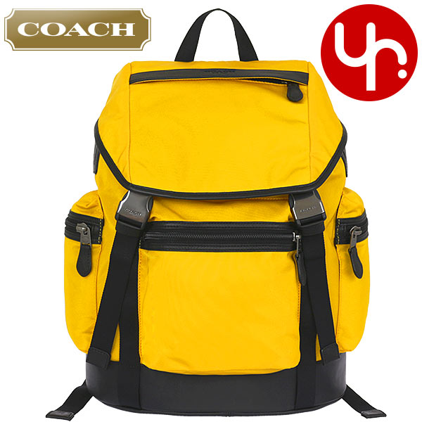 yellow coach backpack