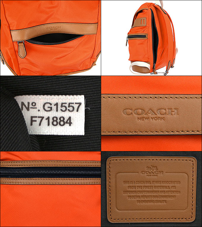 import-collection: Coach COACH bag backpack specially F71884 Orange coach nylon Trek backpack ...