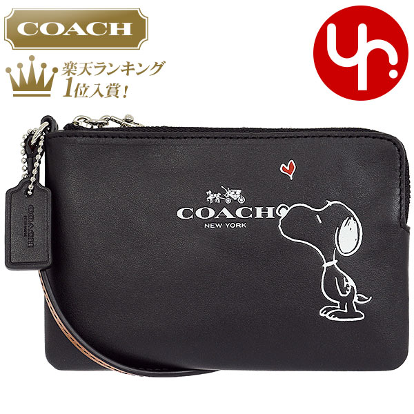 最終値下げ コーチ Coach 小物 ポーチ F ブラック 特別送料無料 コーチ コーチ ピーナッツ コラボ スヌーピー プリント レザー コーナー ジップ リストレット 限定品 アウトレットレディース ブランド 通販 21 バレンタイン プレゼント対象商品 Tortellini Co