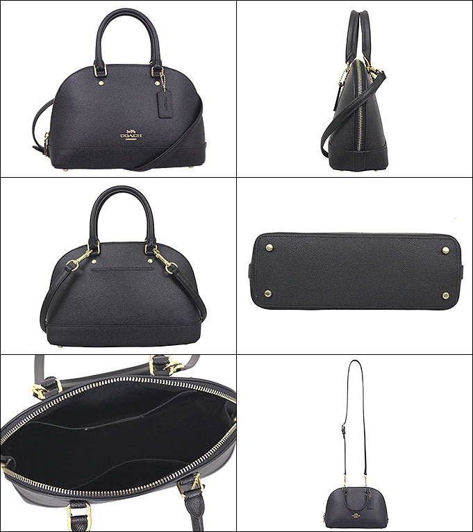 COACH ドーム型 シエラ ショルダーバッグ 2way エナメル レザー+