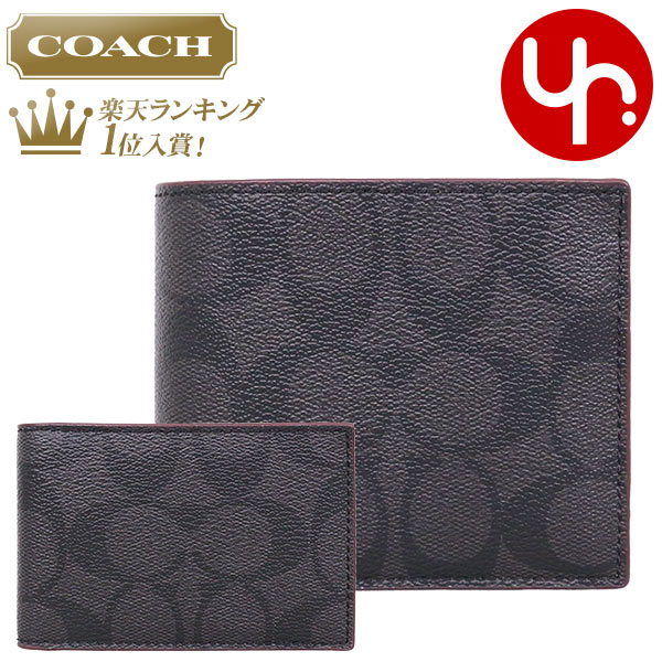 楽天市場】コーチ COACH 財布 二つ折り財布 F75371 ブラック 特別送料