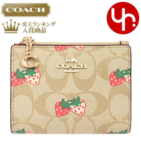 楽天市場 コーチ Coach 財布 二つ折り財布 F ライトカーキマルチ 特別送料無料 シグネチャー ストロベリー プリント C チャーム スナップ カード ケース ウォレット アウトレット品レディース ブランド 通販 クリスマス あす楽 インポートコレクションｙｒ