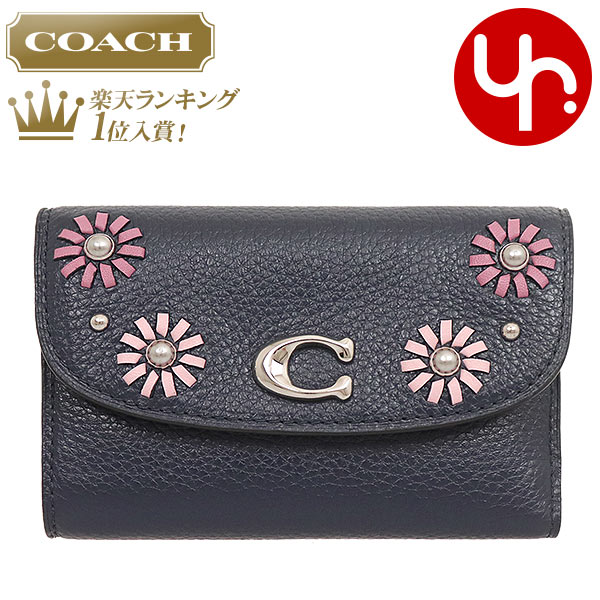 直販卸し売り COACH コーチ 折り財布 ホワイト 白色 ドリーミーベジ柄