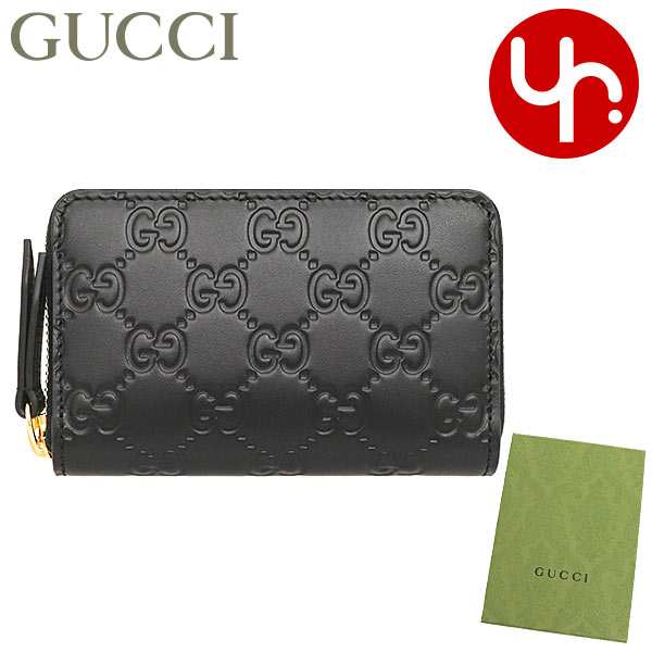 Gucci ブラック 父の日バーゲン ラッピング無料 バッグ グッチ 小物 ラウンド 小物 Cwc1g 楽天最安値級価格 ギフト グッチ Gucci 財布 特別送料無料 カードケース ブラック リネア グッチシマ シグネチャー レザー ラウンド ジップ カード コインケース メンズ