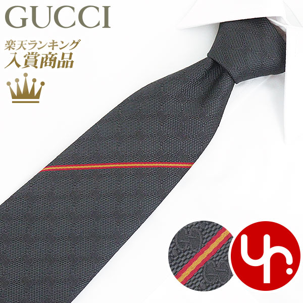 グッチ GUCCI アパレル ネクタイ 456522 4B002 ブラック 特別送料無料 AREND GG パターン ロゴ ウェブ ライン シルク  ネクタイメンズ ブランド 通販 2022SS てなグッズや