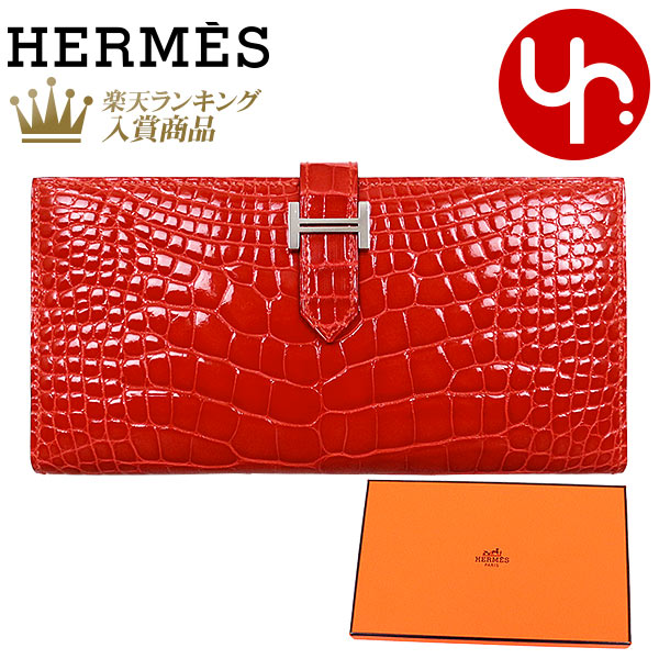 楽天市場 エルメス Hermes 財布 長財布 ゼラニウム 送料無料 ベアン アリゲーター シルバー金具 X刻印メンズ レディース ブランド 通販 21 バレンタイン インポートコレクションｙｒ