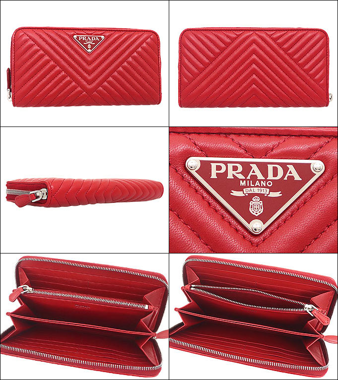 プラダ PRADA 財布 キルティング 特別送料無料 トライアングル ロゴ