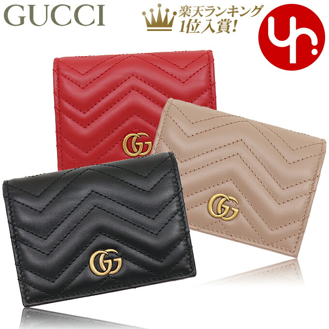 GUCCI KEN SCOTT GGマーモント 二つ折り財布 466492 GUCCI - グッチ 二つ折り 財布 レッド GGマーモント 466492 美品