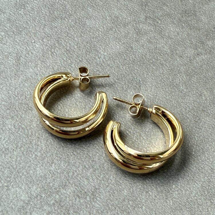 【PHILIPPE AUDIBERT　フィリップオーディベール】LEOVILLE PM Gold ピアス　ゴールド