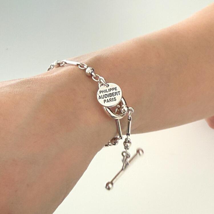 【PHILIPPE AUDIBERT　フィリップオーディベール】GARNET Silver ブレスレット