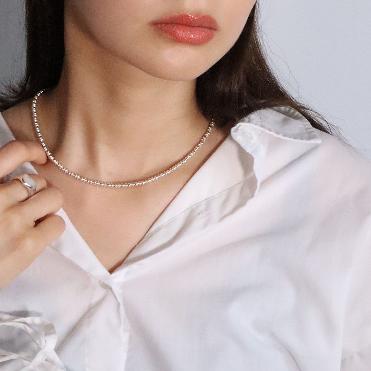 楽天市場】【AGMES アグメス】 SMALL SCULPTED HEART PENDANT