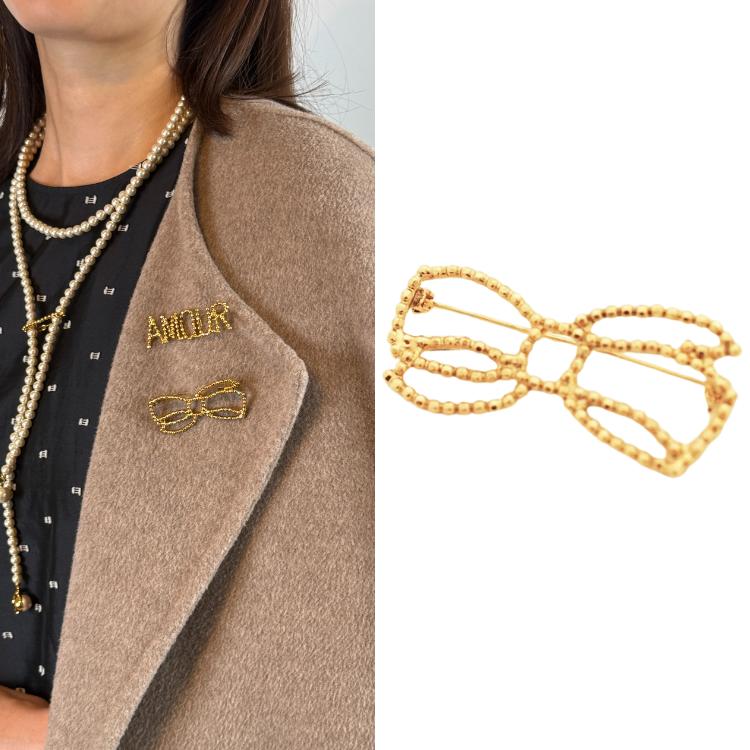 【ADER.bijoux アデルビジュー】 CUTSTEEL リボン ブローチ 2025p