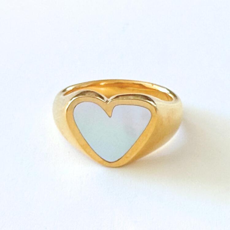 【PREEK プリーク】Rough Heart Stone リング Mother of pearl ラフハート 指輪 マザーオブパール|import select LandC